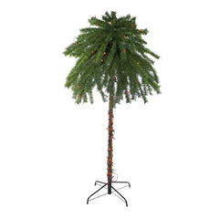 6' Pre-Lit Artificial Tropical Outdoor Patio Palm Tree - Multicolor Lights