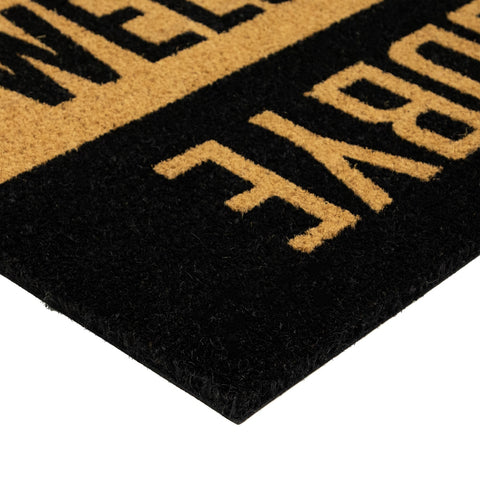 Natural Coir "Welcome Goodbye" Outdoor Doormat 18" X 30"