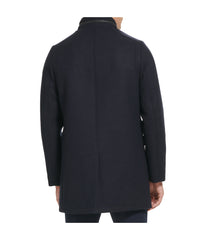 SB Stand Collar Melton Wool Coat With Double Pocket