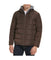 Hooded Faux Memory CF Puffer With Jersey Bib and Hood