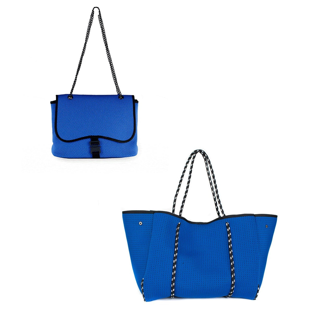  Pop Ups Brand Flap Crossbody + Everyday Tote - Royal Blue - Default Title - Bonton