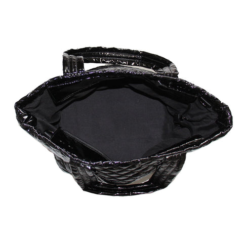 The Debra Diamond Tote Glossy Black