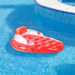 65'' Red and White Inflatable Strawberry Pool Water Lounge Float