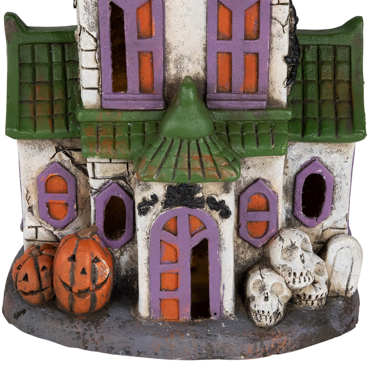  Northlight LED Lighted Haunted House With Skulls Halloween Decoration - 22.75