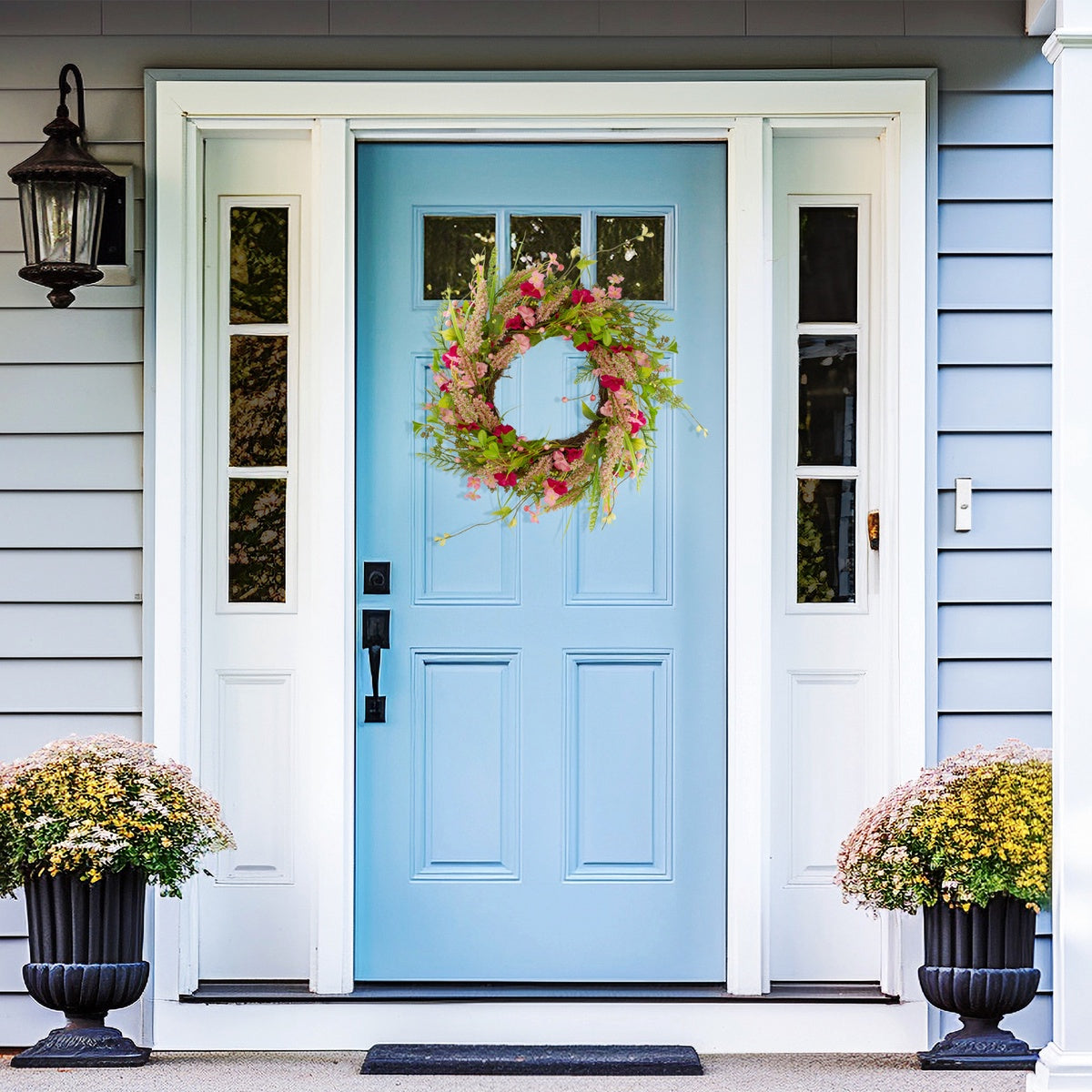  Northlight Rock Purslane Mixed Foliage and Berries Twig Wreath - 21