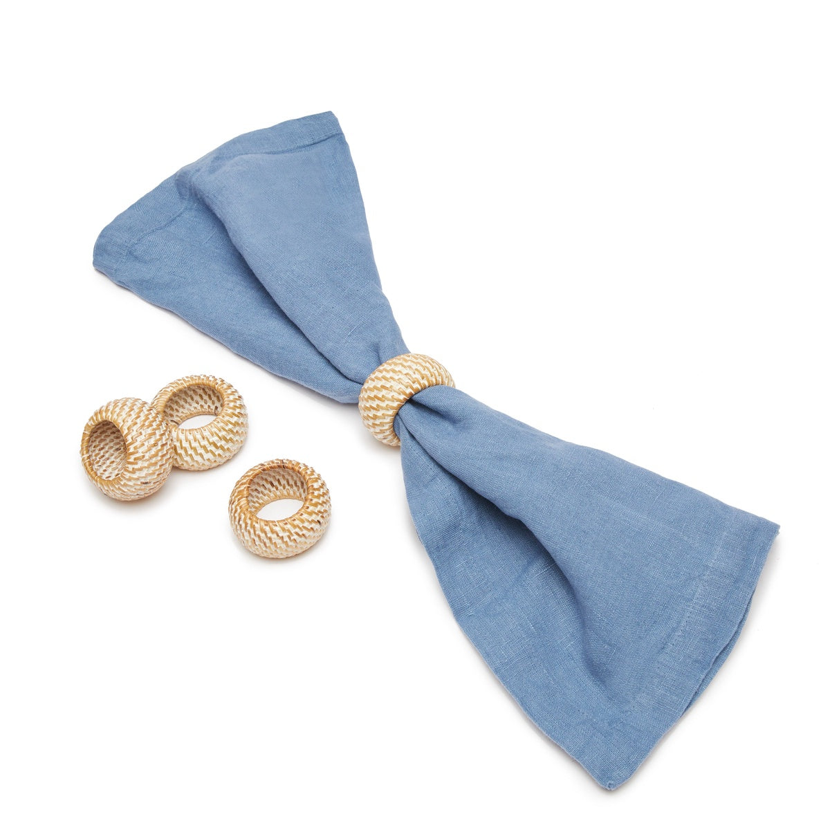  Caravan Eclipse Napkin Rings, Set of 4 - Natural - Bonton