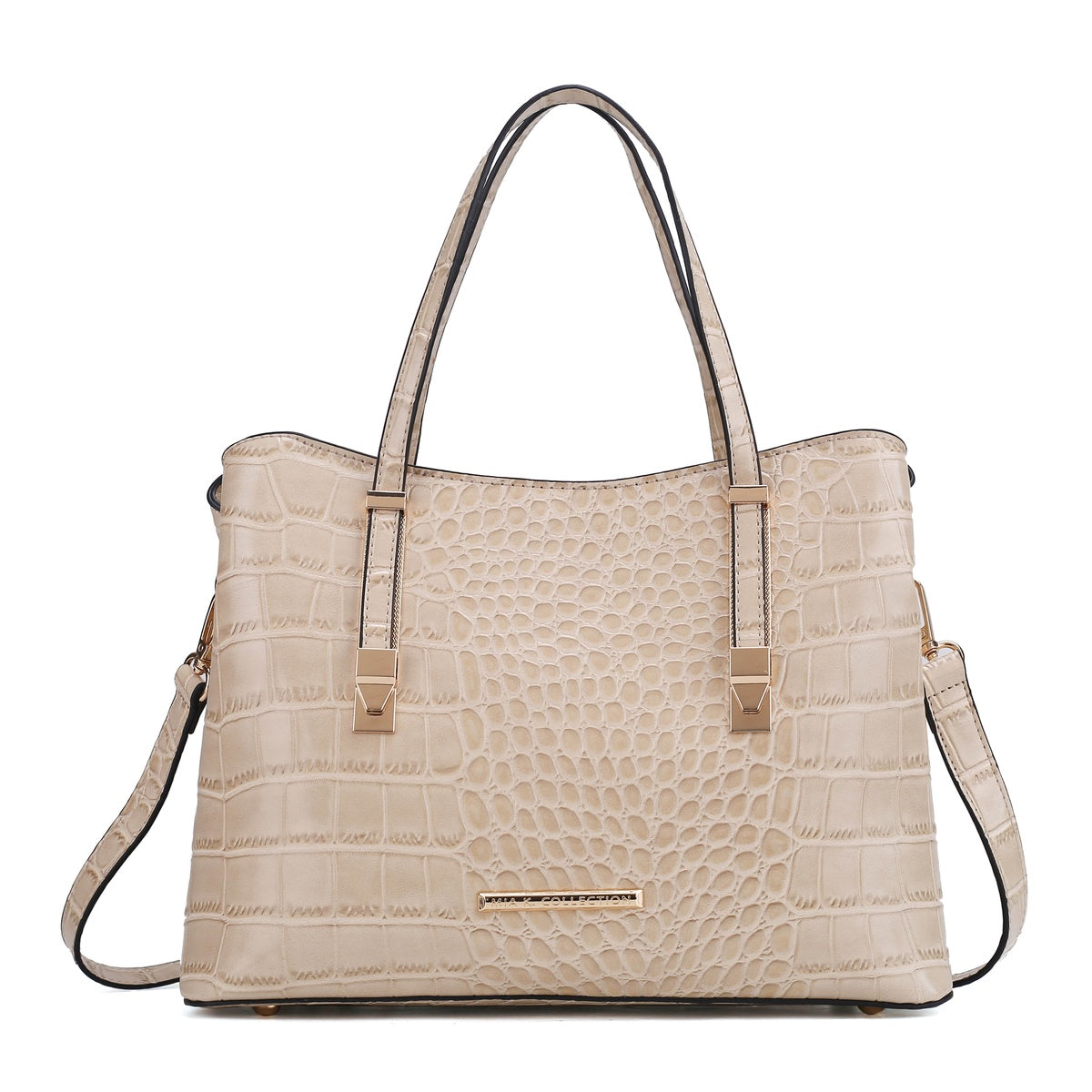  MKF Collection Aurelia Embossed Shoulder Bag - Black - Bonton