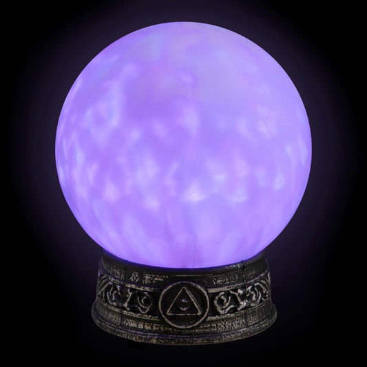 8" LED Lighted Mystical Crystal Ball With Sound Halloween Decoration