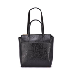 Shia 3D Embossed Floral Convertible Shoulder Bag/Backpack