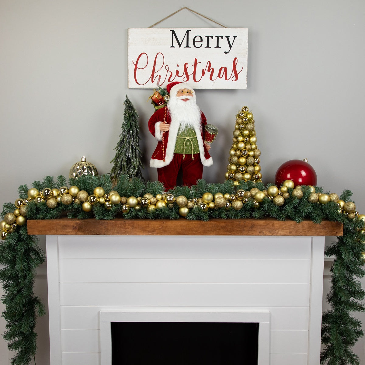  Northlight Shatterproof 3-Finish Christmas Ball Garland - 6' X 3.5