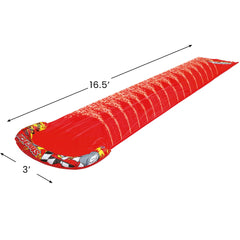 Inflatable Race Car Themed Water Slide - 16.5' - Red