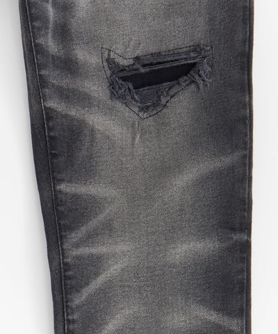 Skinny Rip and Repair Denim Jeans - Black