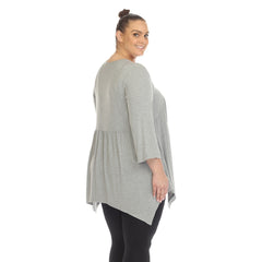 Plus Size Empire Waist V-Neck Tunic Top