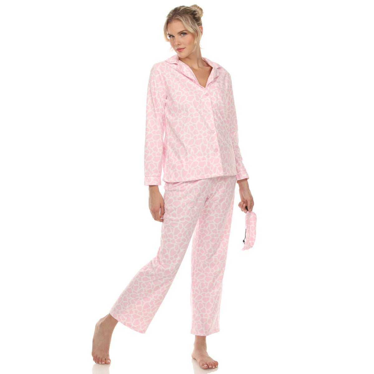  White Mark Women's Three Piece Pajama Set - M - Bonton