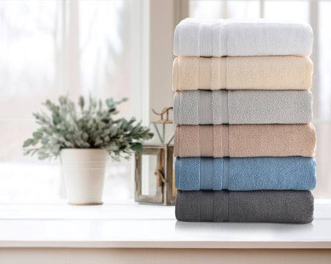 Kathy Ireland 4 Piece Zero Twist Cotton Plush Bath Towel Set