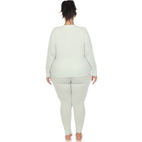 Plus Size Waffle Pajama Set