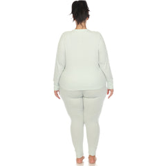 Plus Size Waffle Pajama Set