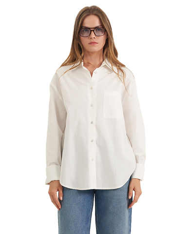 Oversized Cotton Button-Down Shirt