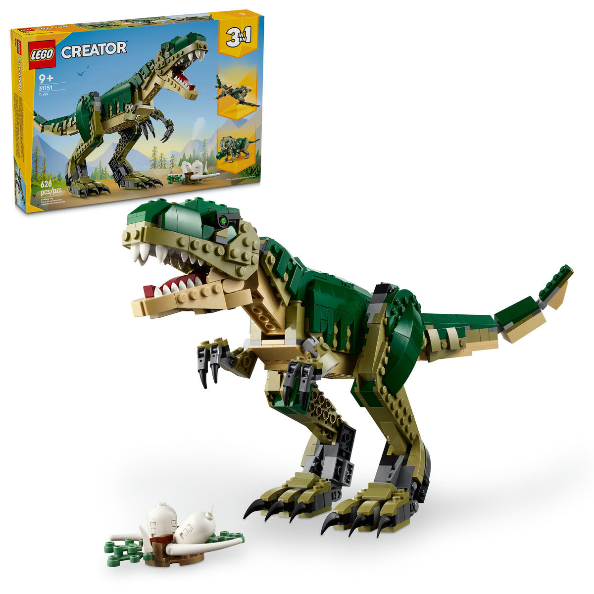 LEGO LEGO® Creator 3in1 T. Rex, Dinosaur Toy for Kids 31151 - Nature and Animals - Bonton