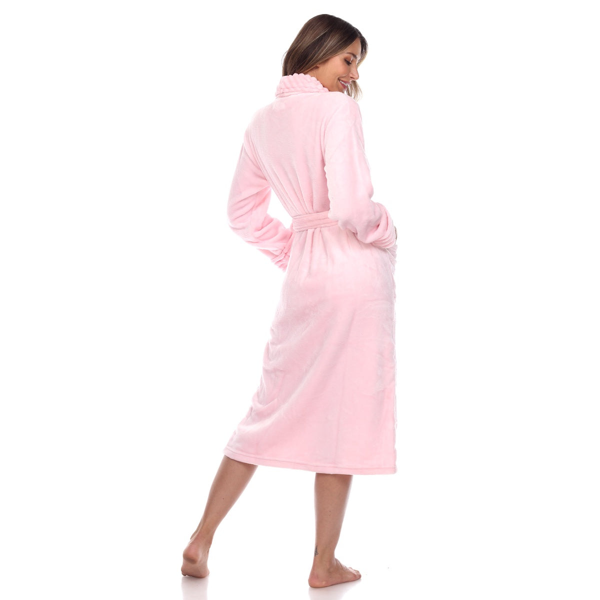  White Mark Women's Cozy Lounge Robe - S/M - Bonton