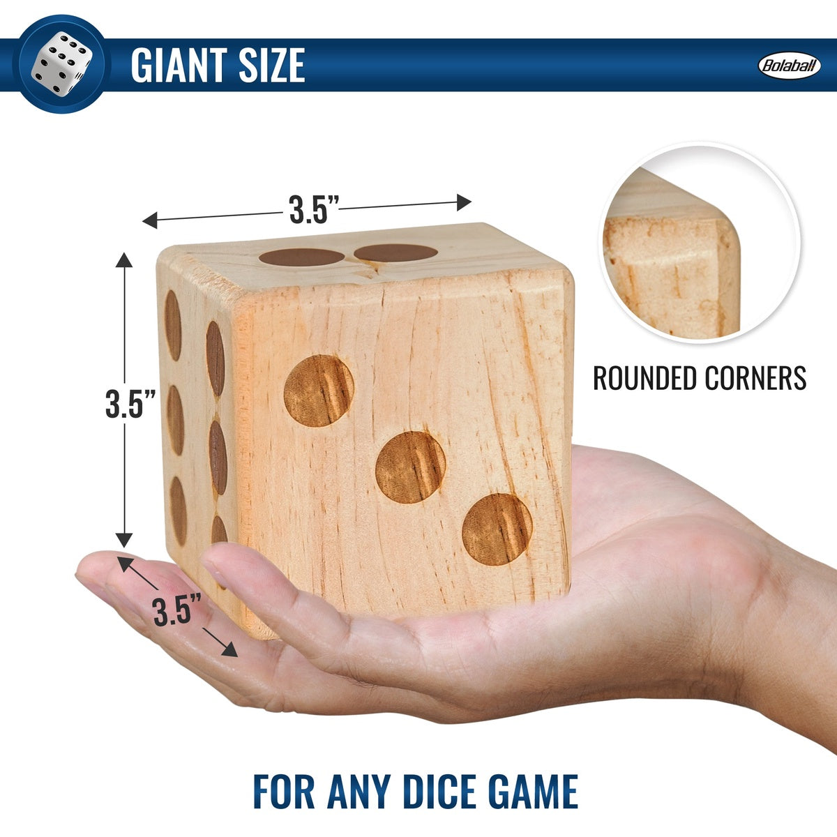  Bolaball Giant Wooden Yard Dice Set – Outdoor Lawn Game for Backyard, Camping & Beach - Default Title - Bonton