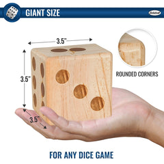 Giant Wooden Yard Dice Set – Outdoor Lawn Game for Backyard, Camping & Beach