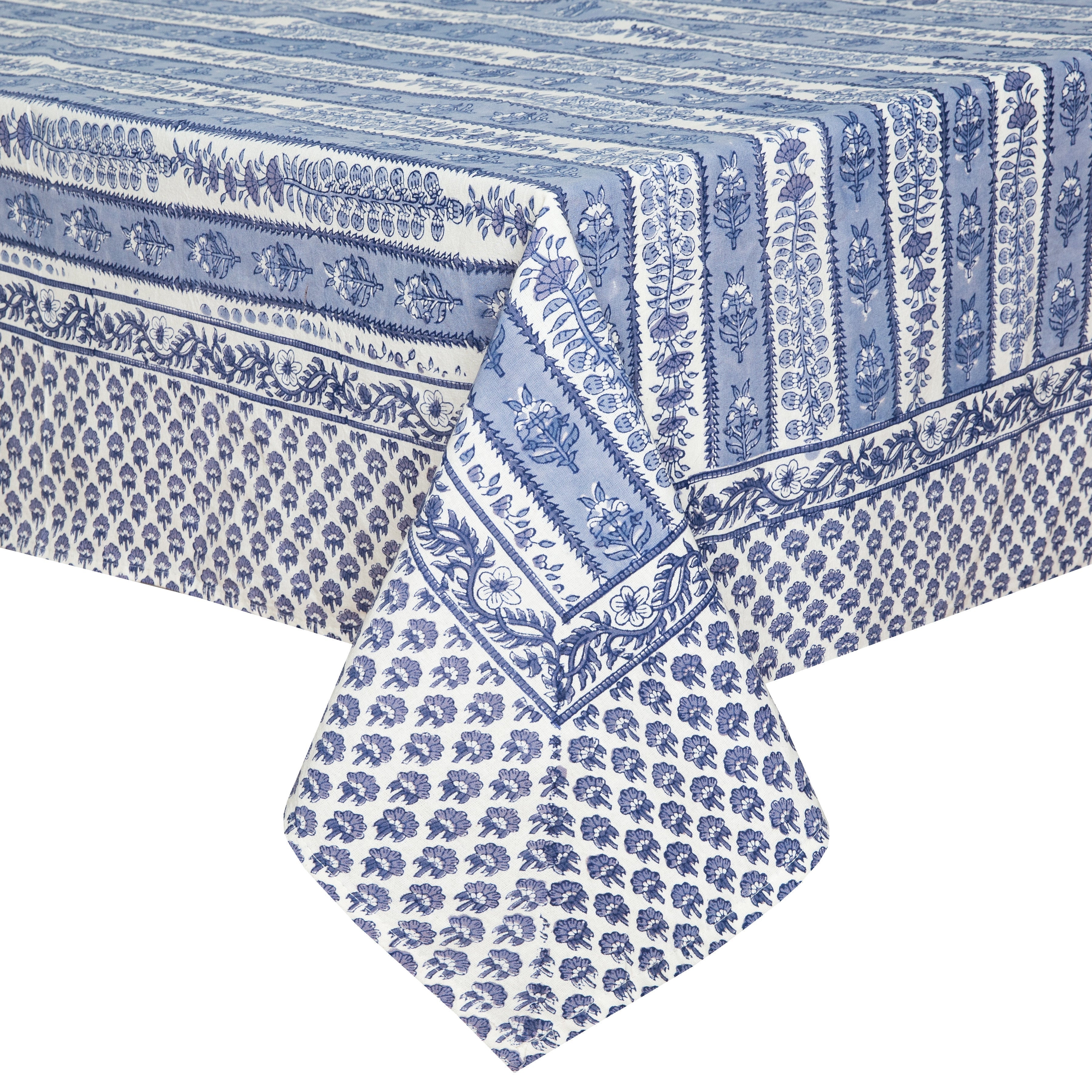  Couleur Nature Provence Avignon Blue/Marine Tablecloth - Blue/Marine - Bonton