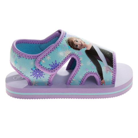 Disney Frozen Girls' Anna and Elsa Dual Sizes Hook and Loop Sandals (Toddlers)