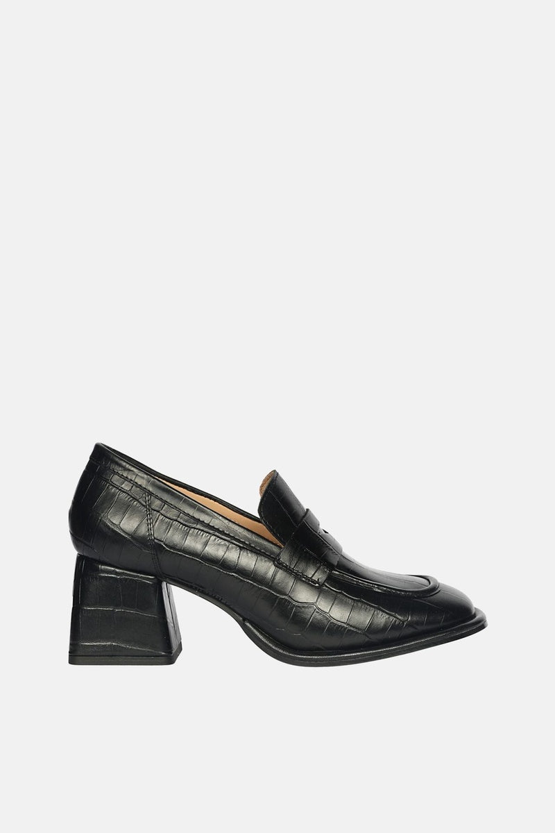  Saint G Viviana Croco - Heel Loafers - Black - Bonton