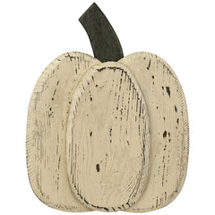 Wooden Fall Harvest Pumpkin Decoration - 14.25"