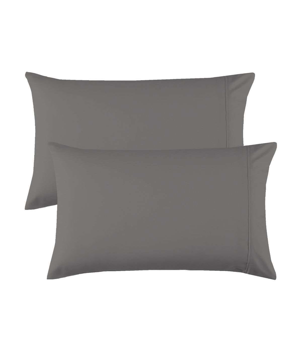  Purity Home Organic Cotton 144 Thread Count Percale Pillowcases Set of 2 Light Gray - Light Gray - Bonton