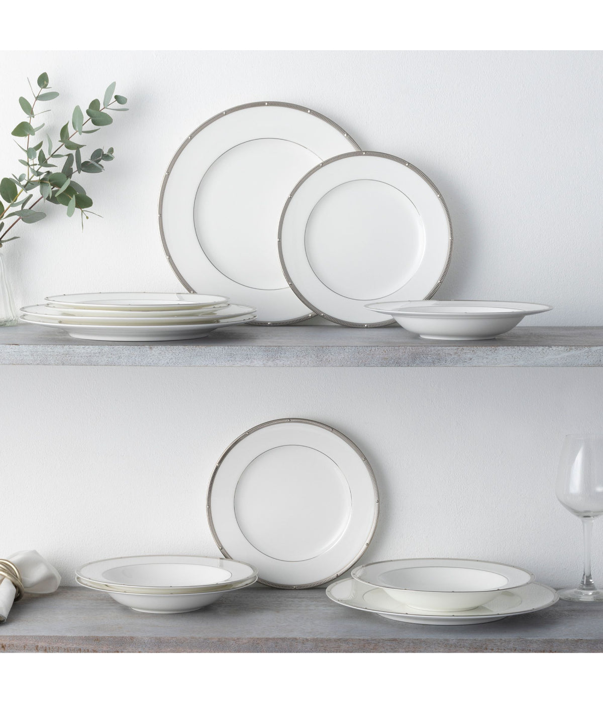  Noritake Rochelle 12 Piece Set, Service for 4 - Platinum - Bonton