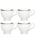  Noritake Rochelle Set of 4 Cups - Platinum - Bonton