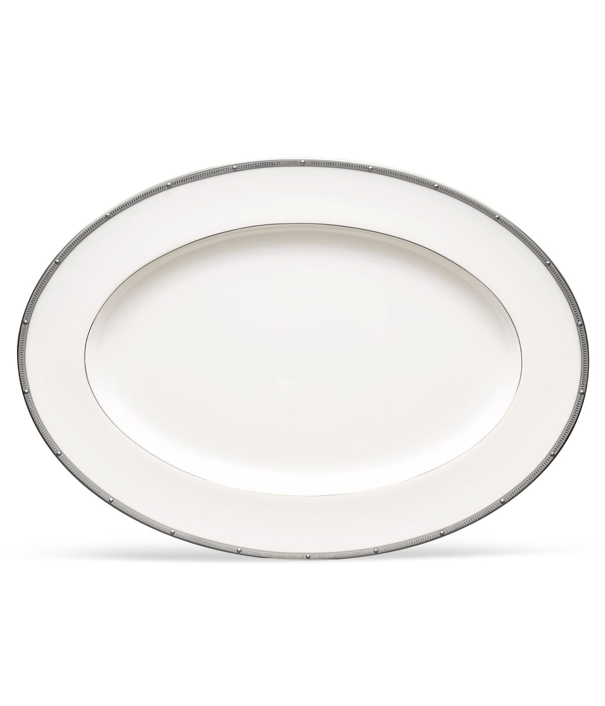  Noritake Rochelle Oval Platter - Platinum - Bonton