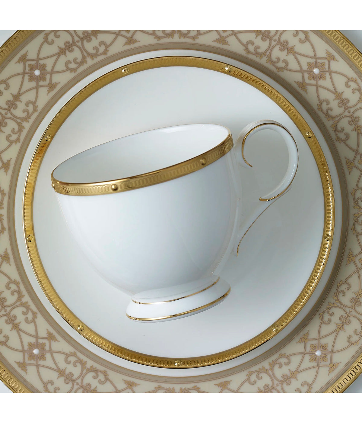  Noritake Rochelle Set of 4 Cups - Gold - Bonton