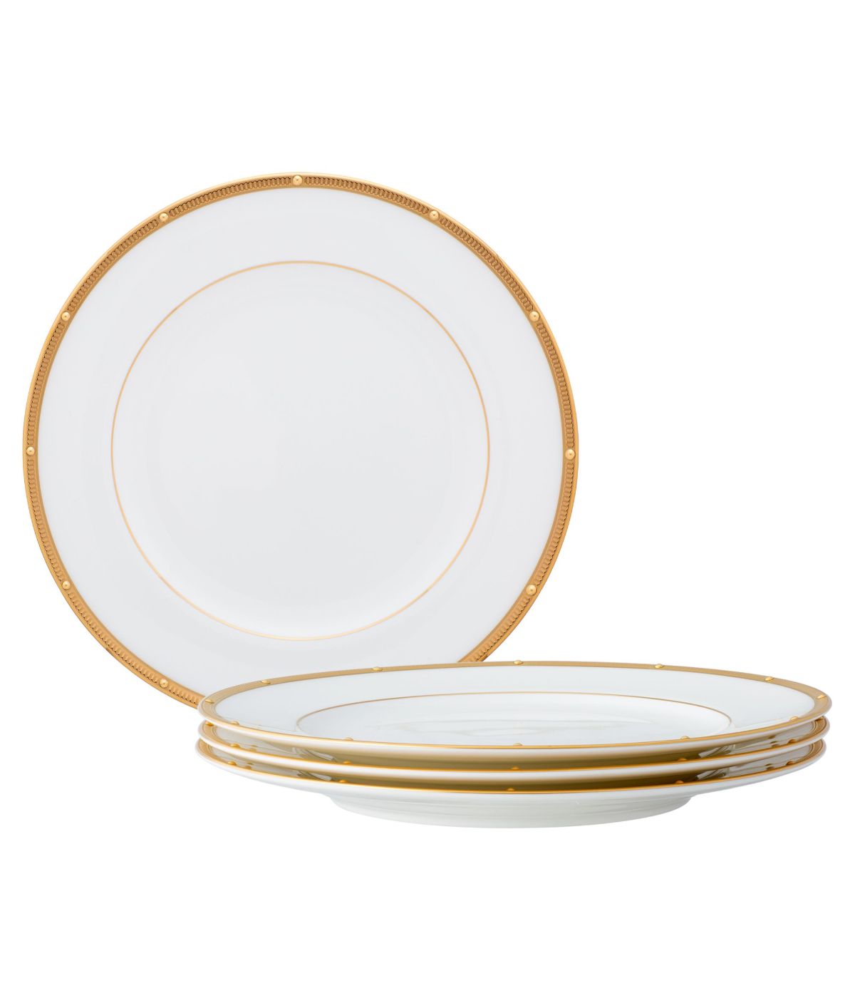  Noritake Rochelle Set of 4 Salad Plates - Gold - Bonton