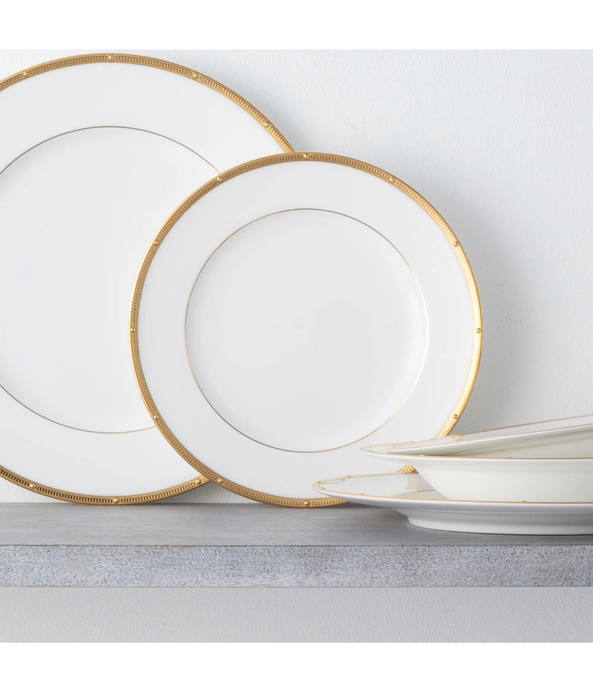  Noritake Rochelle Set of 4 Salad Plates - Gold - Bonton