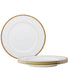  Noritake Rochelle Set of 4 Dinner Plates - Gold - Bonton