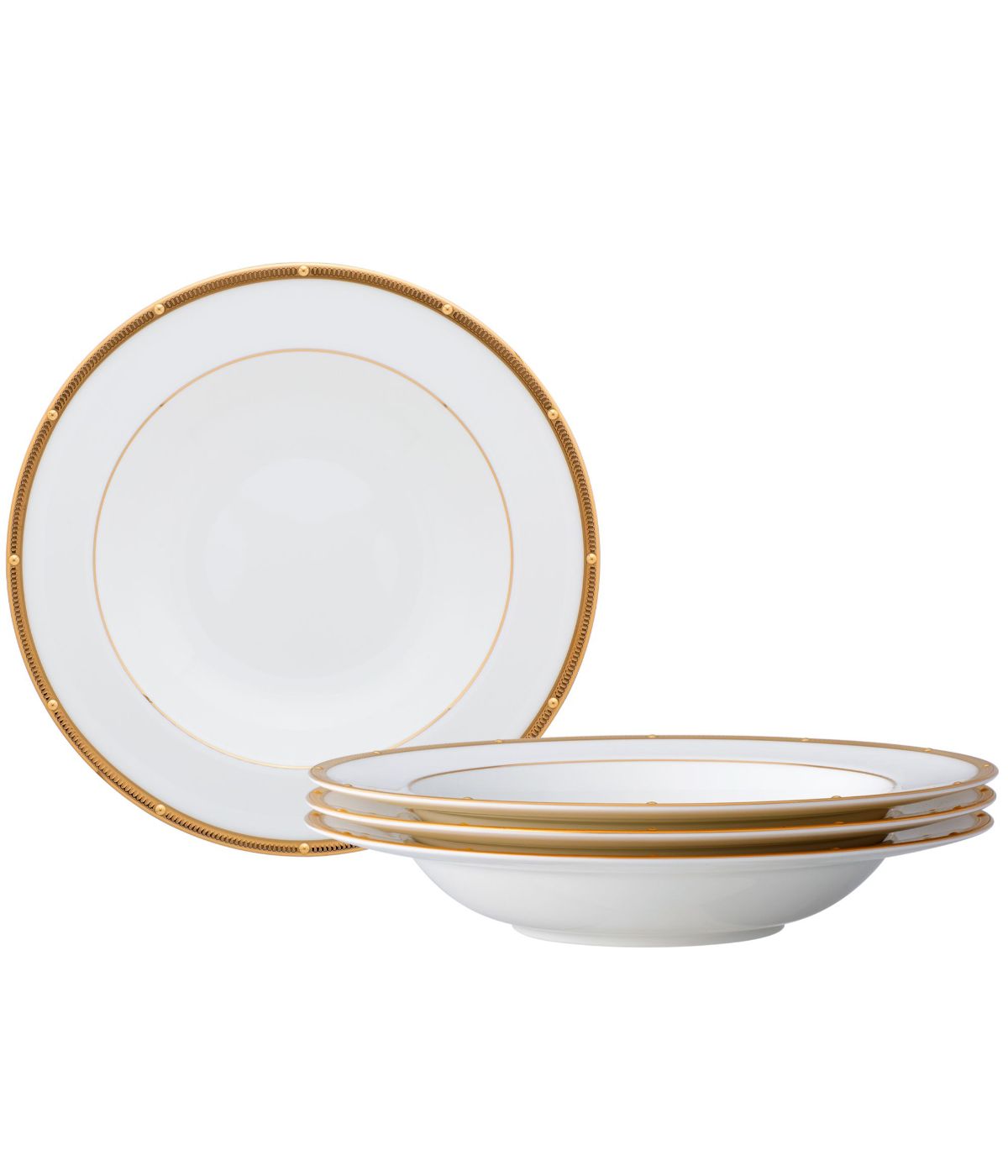  Noritake Rochelle Set of 4 Soup Bowls - Gold - Bonton