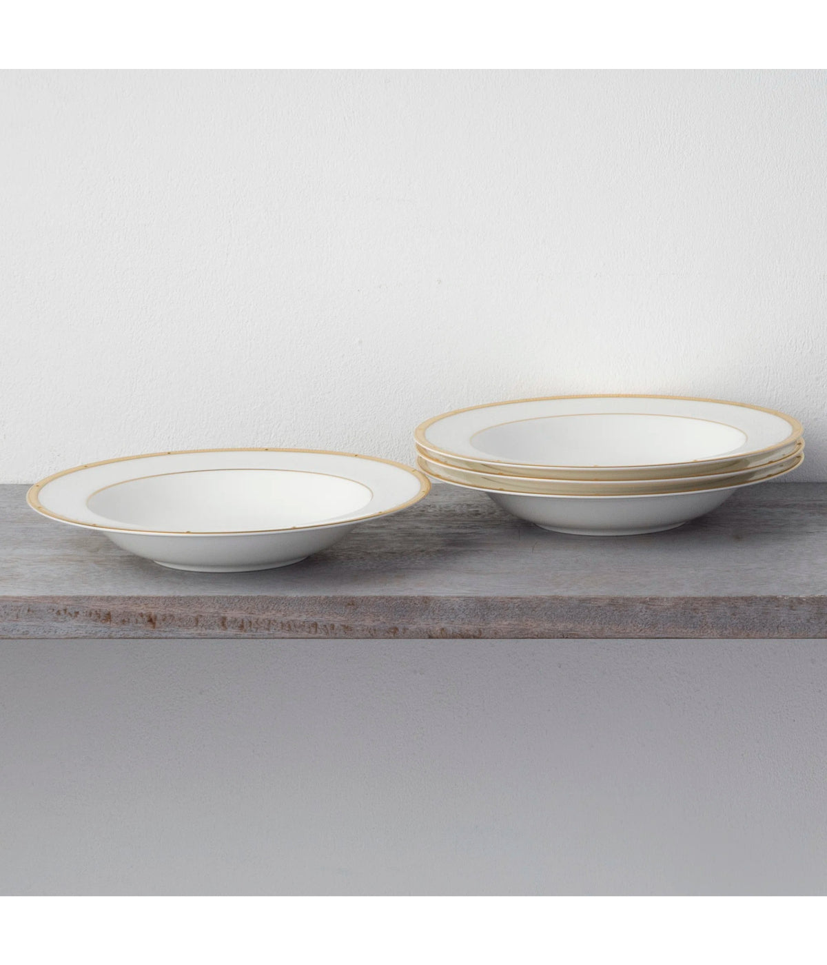  Noritake Rochelle Set of 4 Soup Bowls - Gold - Bonton