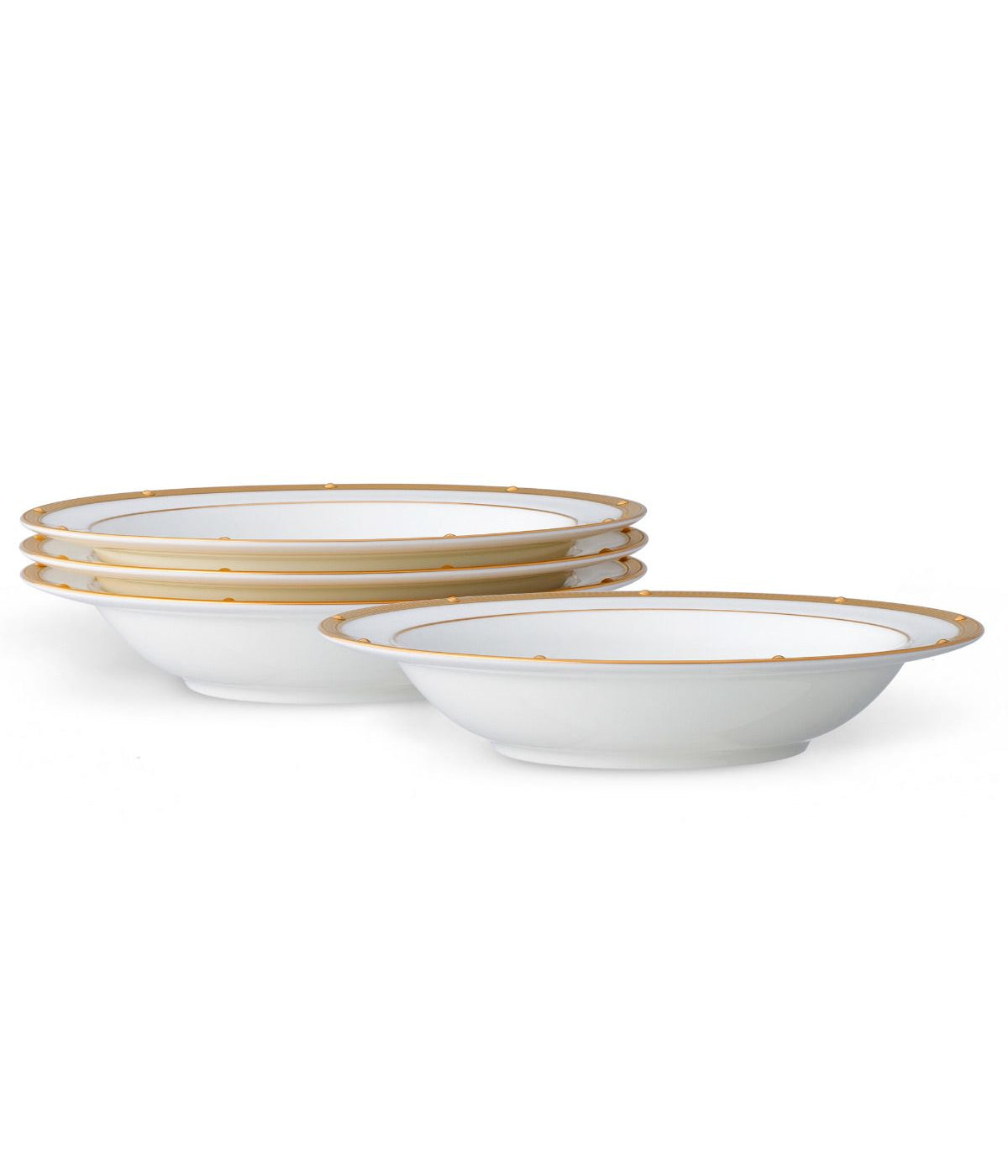  Noritake Rochelle Set of 4 Fruit Bowls - Gold - Bonton