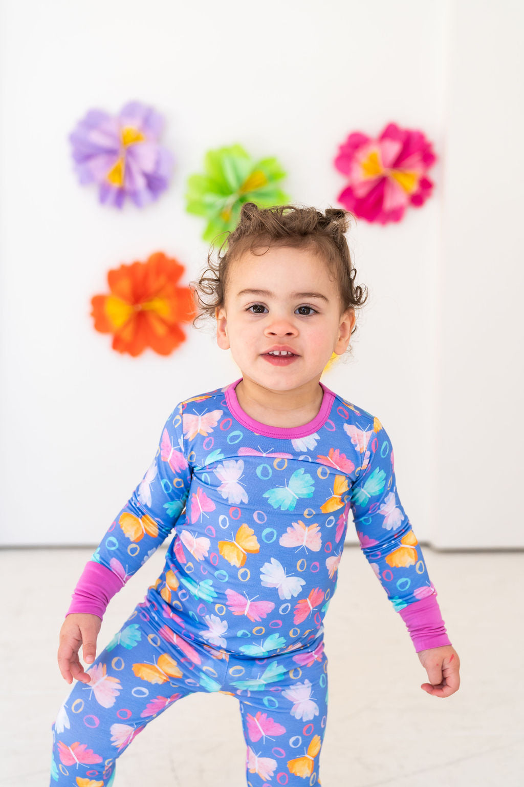  Laree + Co. Korrie Butterflies Bamboo 2-Piece Long Sleeve Set - 2T - Bonton