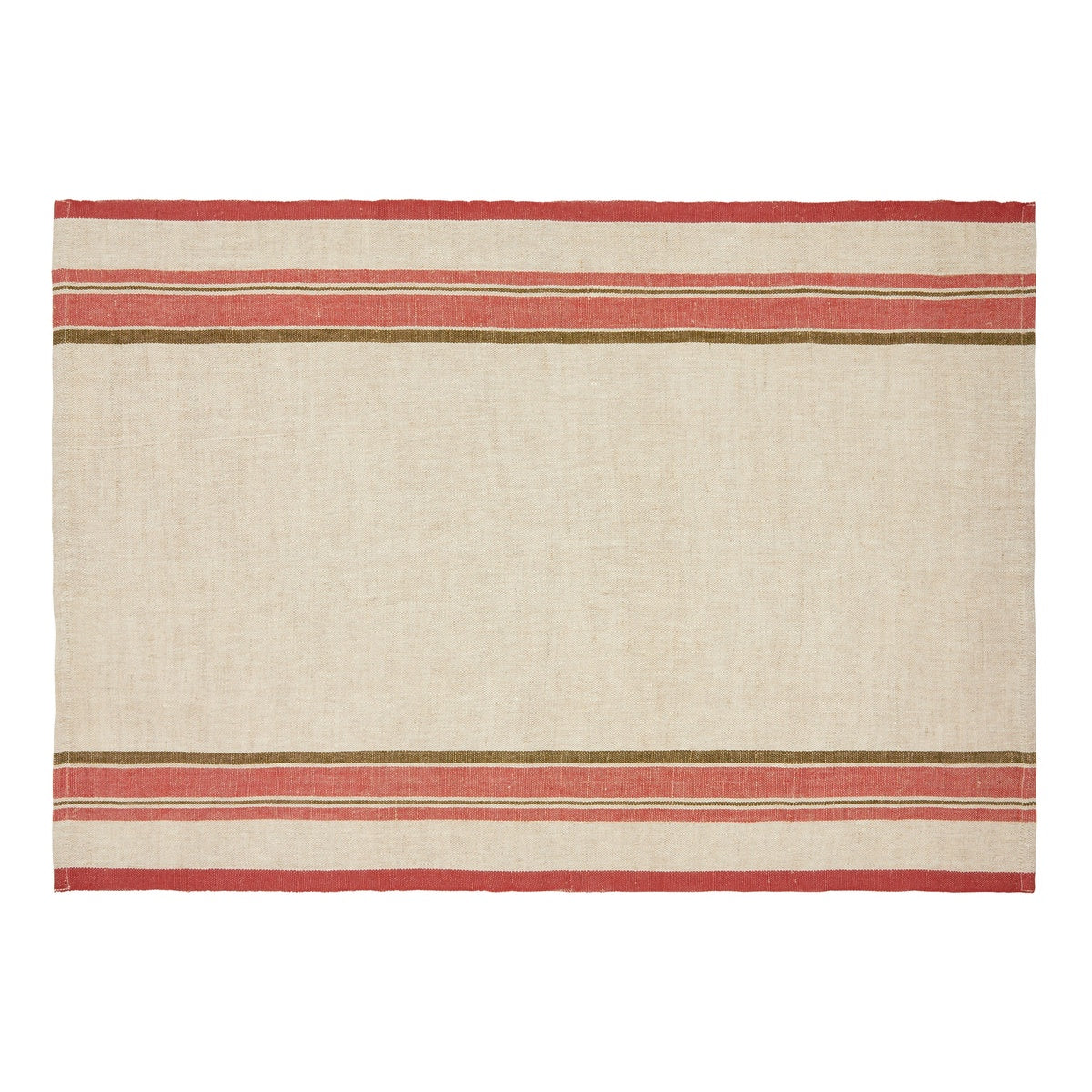  Caravan Antibes Natural Tea Towels, Set of 2 - Blue - Bonton