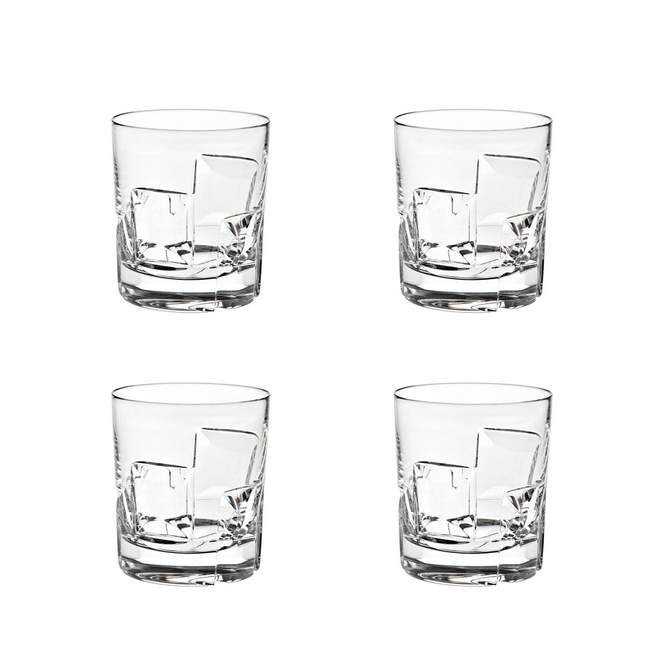  Vista Alegre Portrait Old Fashion Glasses Set of 4 - Clear - Bonton