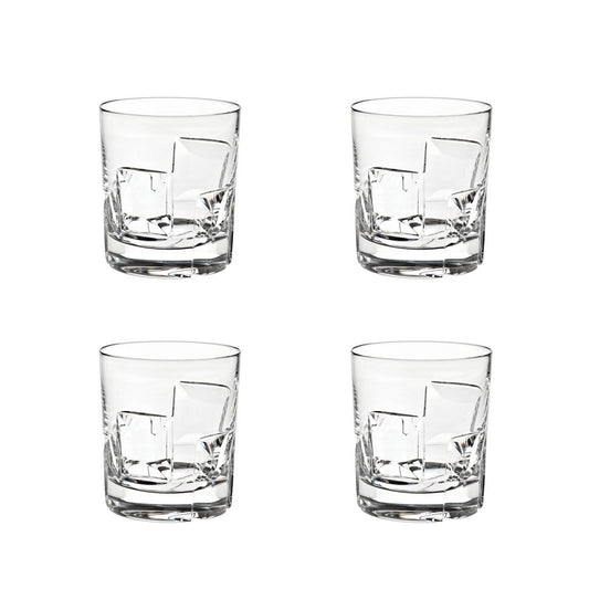 Portrait Old Fashion Glasses Set of 4