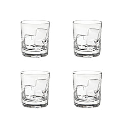 Portrait Old Fashion Glasses Set of 4