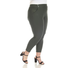 Plus Size Super Soft Elastic Waistband Scuba Pants