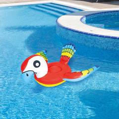 87" Red and Blue Jumbo Parrot Ride-on Inflatable Swimming Pool Float