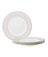  Noritake Montvale Platinum Set of 4 Salad Plates - White - Bonton