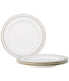  Noritake Montvale Platinum Set of 4 Dinner Plates - White - Bonton